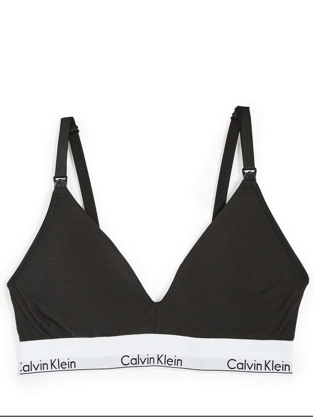 Calvin Klein Maternity Nursing Bra, Black, size Large